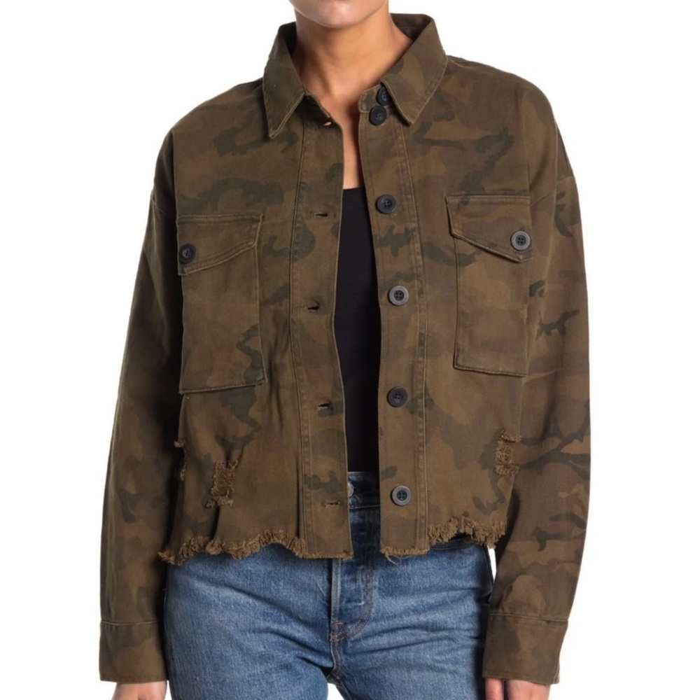 Vintage Havana Military Style Camo Jacket